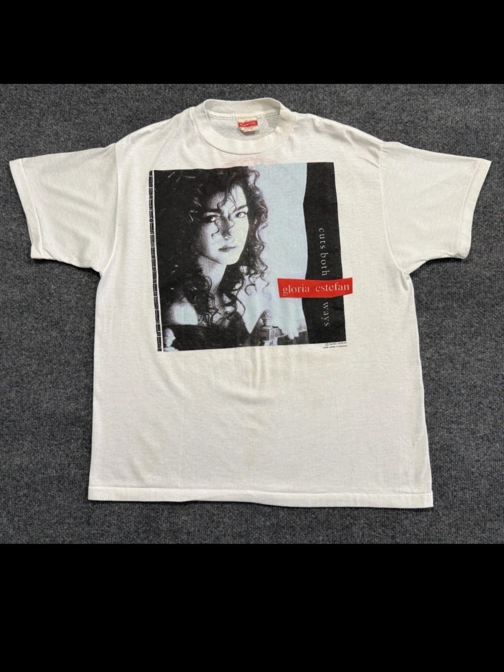 Vintage 90s Gloria Estefan Portrait Photo Single Stitch Tour Merch Tee XL